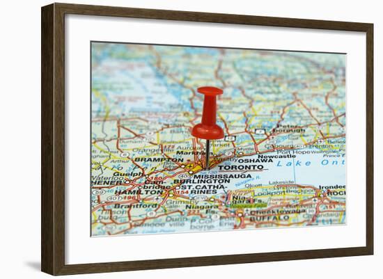 Pin Pointing At Toronto Canada-null-Framed Art Print