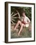 Pin-Up and Cart Wheel-Charles Woof-Framed Photographic Print