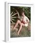 Pin-Up and Cart Wheel-Charles Woof-Framed Photographic Print