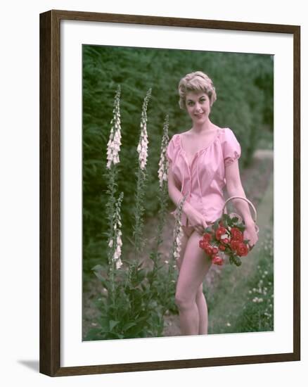 Pin-Up and Foxgloves-Charles Woof-Framed Photographic Print