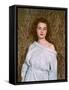 Pin-Up, Bathrobe and Hay-Charles Woof-Framed Stretched Canvas