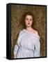 Pin-Up, Bathrobe and Hay-Charles Woof-Framed Stretched Canvas