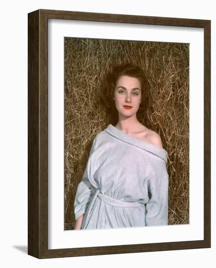 Pin-Up, Bathrobe and Hay-Charles Woof-Framed Photographic Print