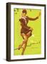 Pin-Up Caught in Sprinklers, 1940-null-Framed Giclee Print