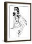 Pin-Up Classic Pilot Sexy Girl-drakonova-Framed Art Print