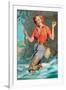 Pin-Up Fly Fishing-William Medcalf-Framed Art Print