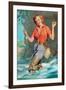 Pin-Up Fly Fishing-William Medcalf-Framed Art Print