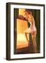 Pin-Up Girl Climbing Bunk Bes, 1940-null-Framed Giclee Print