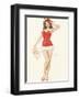 Pin Up Girl December c.1940s-Alberto Vargas-Framed Art Print