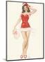 Pin Up Girl December c.1940s-Alberto Vargas-Mounted Art Print