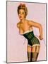 Pin-Up Girl in Lingerie and Garters, 1945-null-Mounted Giclee Print