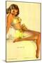 Pin-Up Girl in Yellow Bikini, 1940-null-Mounted Giclee Print