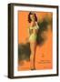 Pin-Up Girl Tied Up in Bathing Suit, 1940-null-Framed Giclee Print