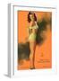 Pin-Up Girl Tied Up in Bathing Suit, 1940-null-Framed Giclee Print