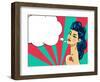 Pin-Up Girl with Tattoo - Illustration-Romashechka-Framed Art Print