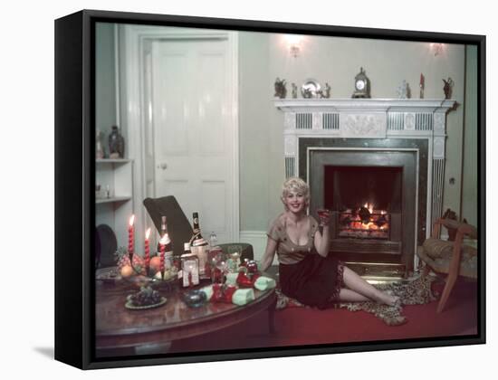 Pin-Up Girl, Xmas Party-Charles Woof-Framed Stretched Canvas