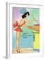 Pin-Up Girls - Boy What a Swell Dish; Woman Cooking in Nighty-Lantern Press-Framed Art Print