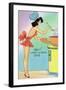 Pin-Up Girls - Boy What a Swell Dish; Woman Cooking in Nighty-Lantern Press-Framed Art Print