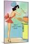 Pin-Up Girls - Boy What a Swell Dish; Woman Cooking in Nighty-Lantern Press-Mounted Art Print