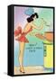 Pin-Up Girls - Boy What a Swell Dish; Woman Cooking in Nighty-Lantern Press-Framed Stretched Canvas