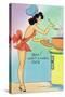 Pin-Up Girls - Boy What a Swell Dish; Woman Cooking in Nighty-Lantern Press-Stretched Canvas