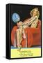 Pin-Up Girls - Girl Needs More than a Fan to Cool Her Off-Lantern Press-Framed Stretched Canvas