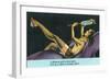 Pin-Up Girls - Glamour Girl in Brief Attire Sets Fellow's Thoughts Afire-Lantern Press-Framed Art Print