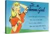 Pin-Up Girls - Glamour Girl Telling Beauties How it Is-Lantern Press-Stretched Canvas