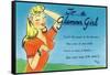 Pin-Up Girls - Glamour Girl Telling Beauties How it Is-Lantern Press-Framed Stretched Canvas