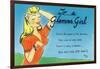 Pin-Up Girls - Glamour Girl Telling Beauties How it Is-Lantern Press-Framed Art Print