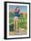 Pin-Up Girls - Winsome; Woman Playing Golf-Lantern Press-Framed Art Print