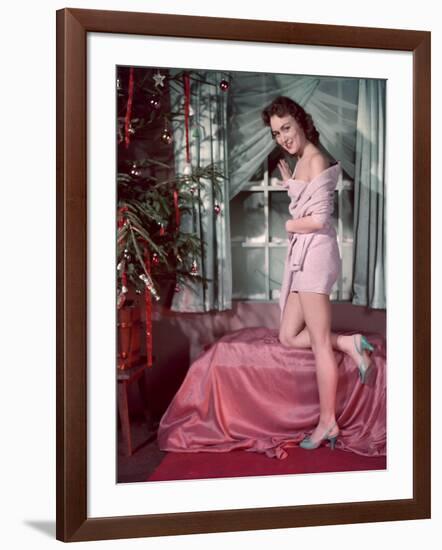 Pin-Up in Bathrobe 5, 5-Charles Woof-Framed Photographic Print