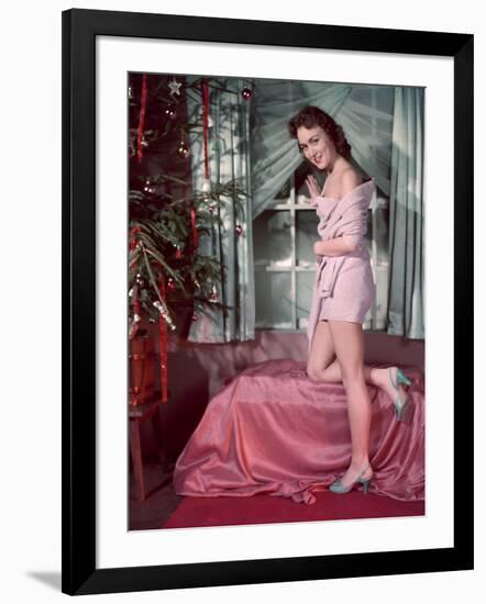 Pin-Up in Bathrobe 5, 5-Charles Woof-Framed Photographic Print