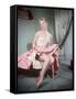 Pin-Up in Pink Skirt-Charles Woof-Framed Stretched Canvas