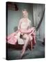 Pin-Up in Pink Skirt-Charles Woof-Stretched Canvas