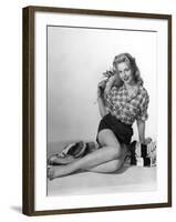 Pin-Up in Shorts 1950S-Charles Woof-Framed Photographic Print