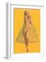 Pin-Up in Transparent Raincoat-null-Framed Art Print