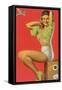 Pin-Up on Luggage Trunk Suitcase, 1945-null-Framed Stretched Canvas