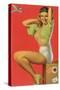 Pin-Up on Luggage Trunk Suitcase, 1945-null-Stretched Canvas