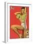 Pin-Up on Luggage Trunk Suitcase, 1945-null-Framed Giclee Print