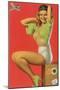 Pin-Up on Luggage Trunk Suitcase, 1945-null-Mounted Giclee Print