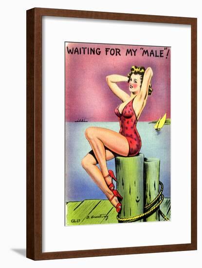 Pin-Up on the Dock of the Bay, 1945-null-Framed Giclee Print