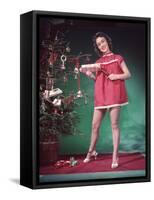 Pin-Up, Presents and Tree-Charles Woof-Framed Stretched Canvas