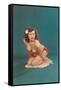 Pin-Up with Gardenia in Hair-null-Framed Stretched Canvas