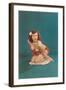 Pin-Up with Gardenia in Hair-null-Framed Art Print