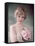 Pin-Up with Hibiscus-Charles Woof-Framed Stretched Canvas