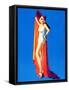 Pin-Up with Large Red Hat-null-Framed Stretched Canvas