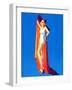 Pin-Up with Large Red Hat-null-Framed Art Print