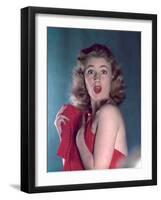 Pin-Up with Red Towel-Charles Woof-Framed Photographic Print