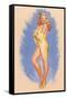 Pin-Up Wrapped in Towel-null-Framed Stretched Canvas